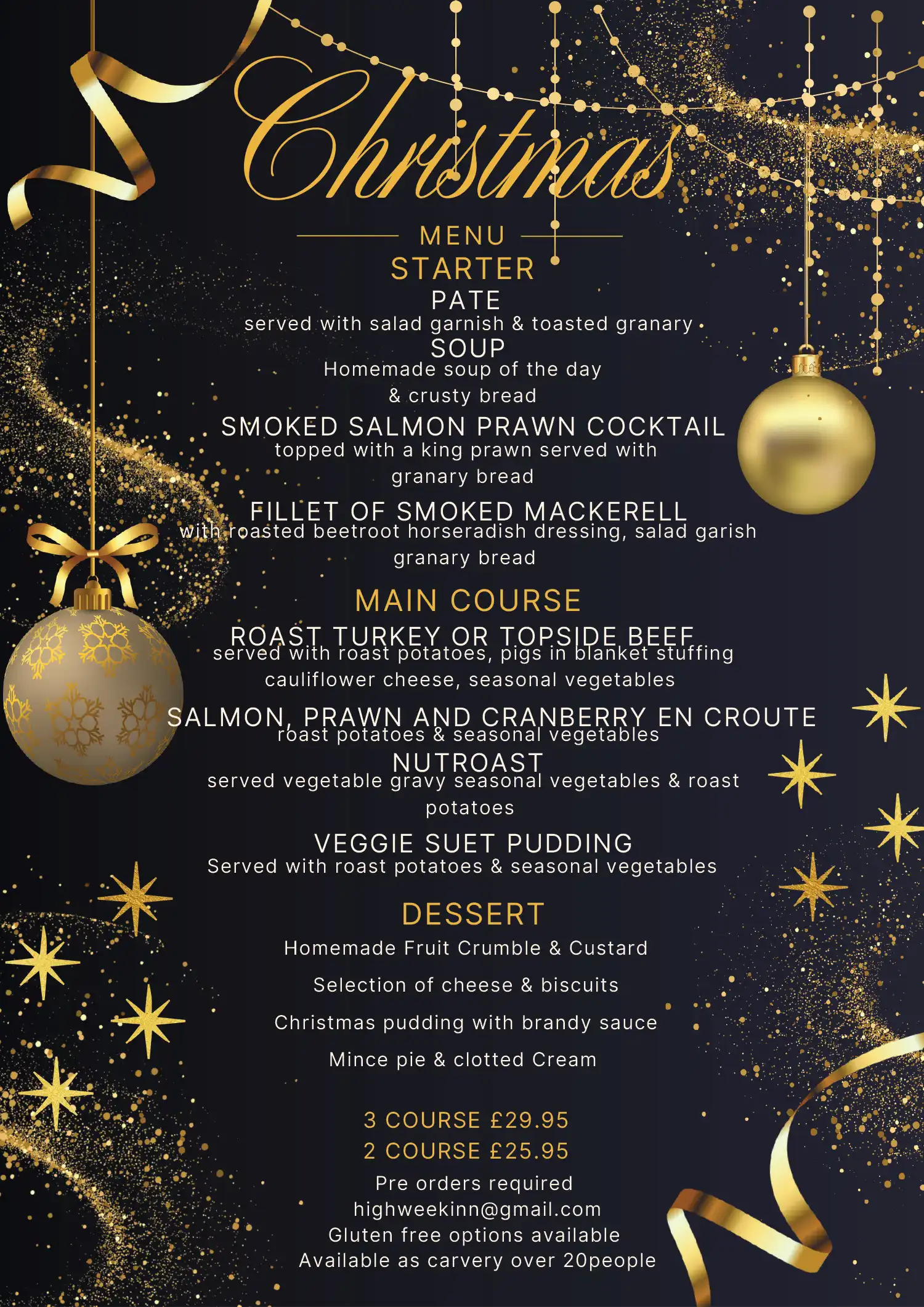 christmas menu