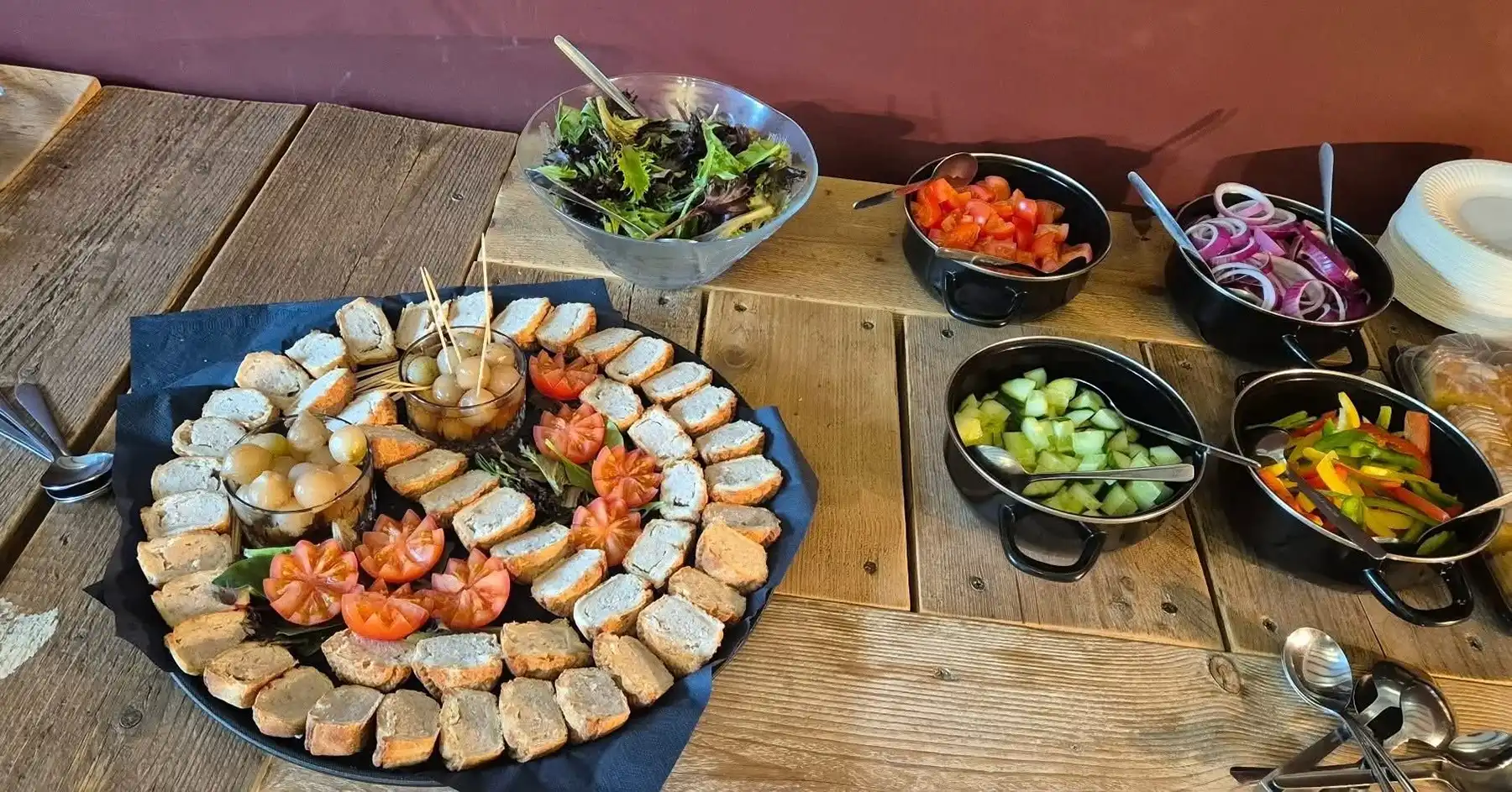Buffet style food